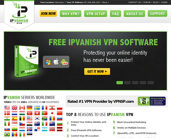 ipvanish.com Screenshot
